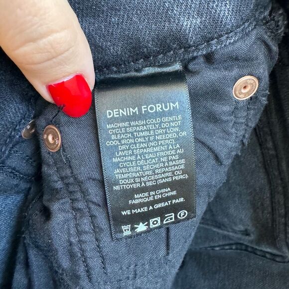 Aritzia Denim Forum The Arlo Hi-Rise Straight Jean Black Eyeliner Size 28 LONG - Picture 10 of 11